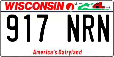 WI license plate 917NRN