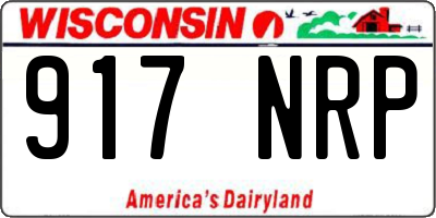 WI license plate 917NRP