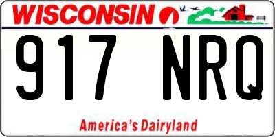 WI license plate 917NRQ