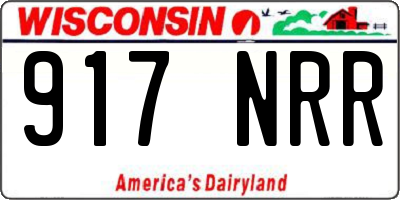 WI license plate 917NRR