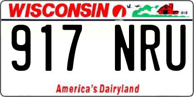 WI license plate 917NRU