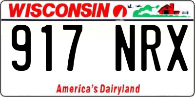 WI license plate 917NRX