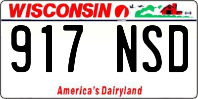 WI license plate 917NSD