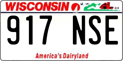WI license plate 917NSE