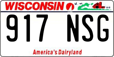 WI license plate 917NSG