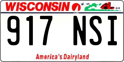WI license plate 917NSI