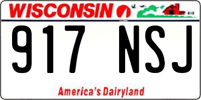 WI license plate 917NSJ