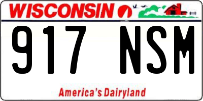 WI license plate 917NSM