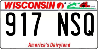 WI license plate 917NSQ