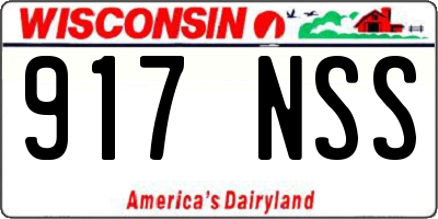 WI license plate 917NSS