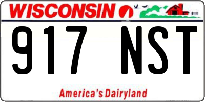 WI license plate 917NST