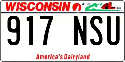 WI license plate 917NSU