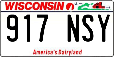 WI license plate 917NSY