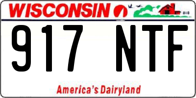 WI license plate 917NTF