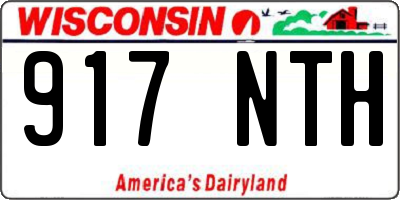 WI license plate 917NTH