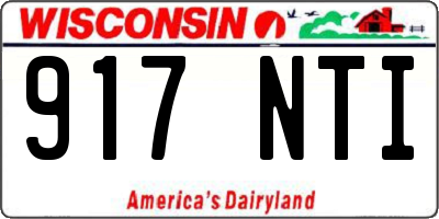 WI license plate 917NTI