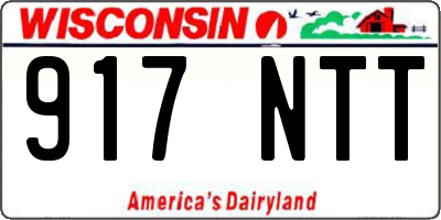 WI license plate 917NTT