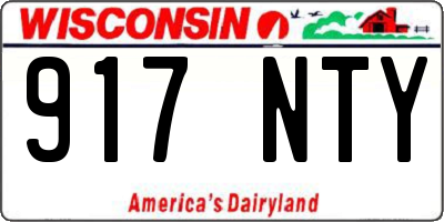 WI license plate 917NTY