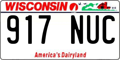 WI license plate 917NUC