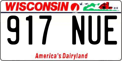 WI license plate 917NUE