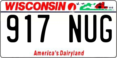 WI license plate 917NUG