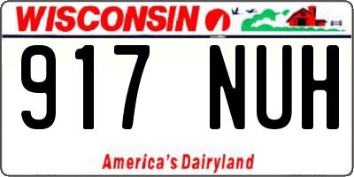 WI license plate 917NUH