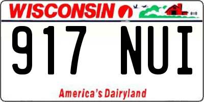 WI license plate 917NUI