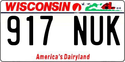 WI license plate 917NUK