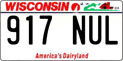 WI license plate 917NUL