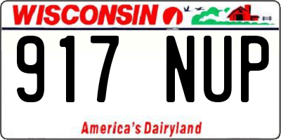 WI license plate 917NUP
