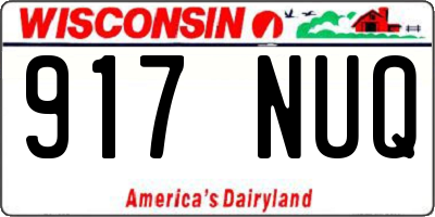 WI license plate 917NUQ