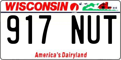 WI license plate 917NUT