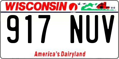 WI license plate 917NUV