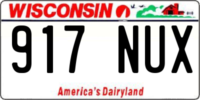 WI license plate 917NUX