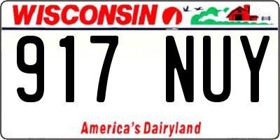 WI license plate 917NUY