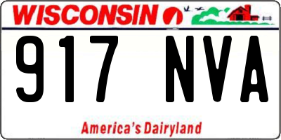 WI license plate 917NVA