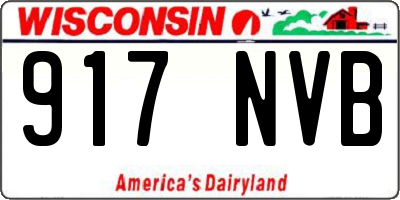 WI license plate 917NVB