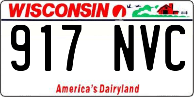 WI license plate 917NVC