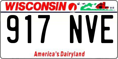 WI license plate 917NVE