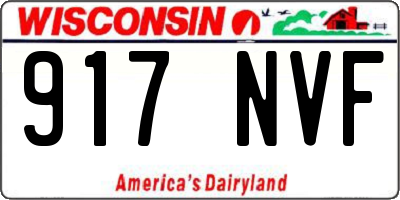 WI license plate 917NVF