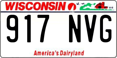 WI license plate 917NVG