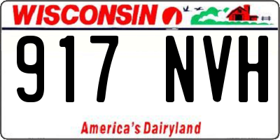 WI license plate 917NVH