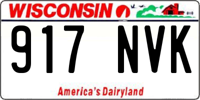 WI license plate 917NVK