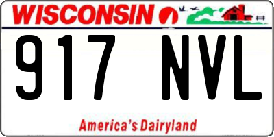 WI license plate 917NVL