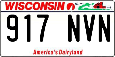 WI license plate 917NVN
