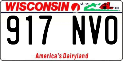 WI license plate 917NVO