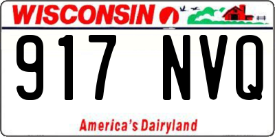 WI license plate 917NVQ