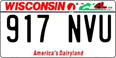 WI license plate 917NVU