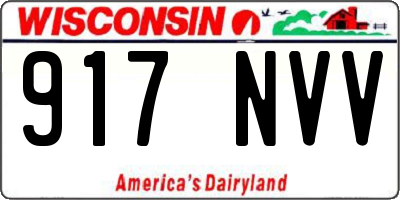 WI license plate 917NVV