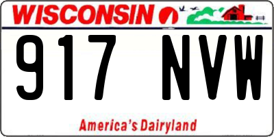 WI license plate 917NVW